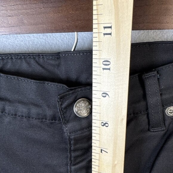 Harley Davidson Pants Womens Size 4 (28x30) Bootcut Biker Western Nylon Cotton - Picture 6 of 13